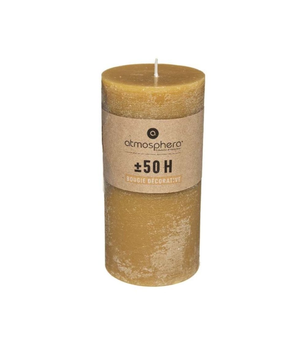 Vela Cilindro Decorativa Rústica -10