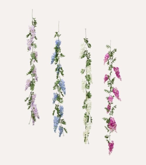 Guirnalda Decorativa de Flores Glicina de Plástico