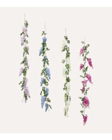Guirnalda Decorativa de Flores Glicina de Plástico