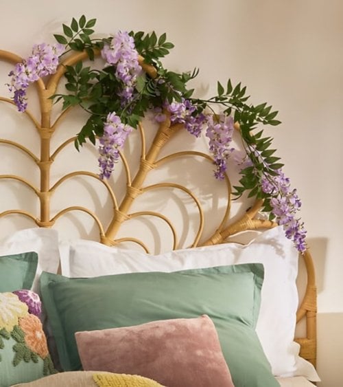 Guirnalda Decorativa de Flores Glicina de Plástico