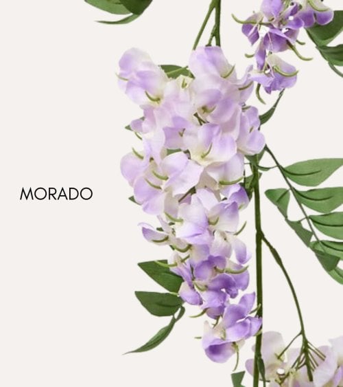 Guirnalda Decorativa de Flores Glicina de Plástico