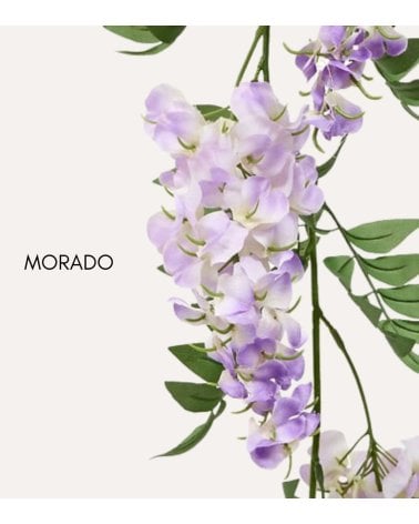 Guirnalda Decorativa de Flores Glicina de Plástico
