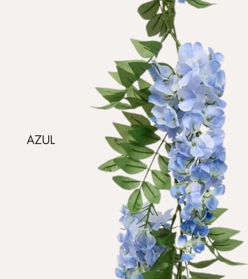 Guirnalda Decorativa de Flores Glicina de Plástico