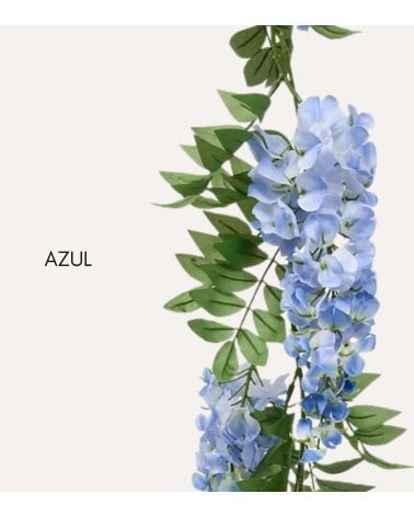 Guirnalda Decorativa de Flores Glicina de Plástico