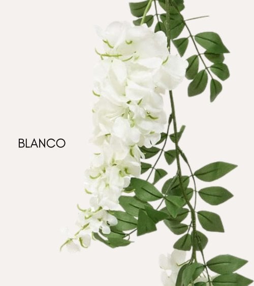 Guirnalda Decorativa de Flores Glicina de Plástico