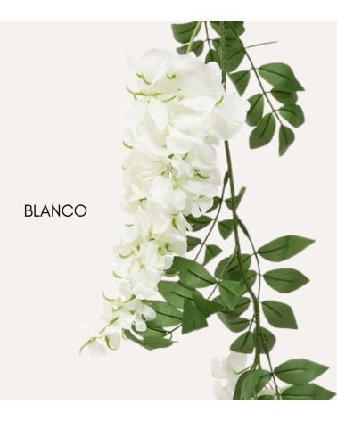 Guirnalda Decorativa de Flores Glicina de Plástico