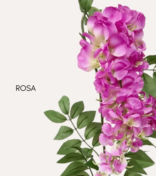 Guirnalda Decorativa de Flores Glicina de Plástico