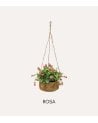 Planta Colgante Decorativa Mini Rosas de Plástico