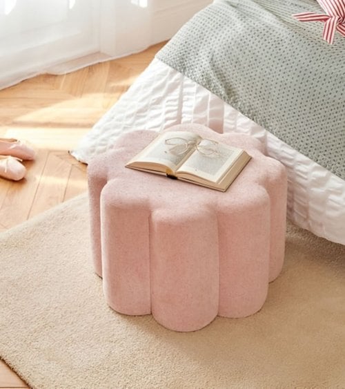 Puff Hada en Forma de Flor de MDF