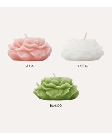 Vela en Forma de Flor Rosa de Parafina