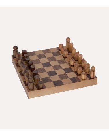 Juego de Ajedrez Decorativo Micka de Madera de Pino y MDF