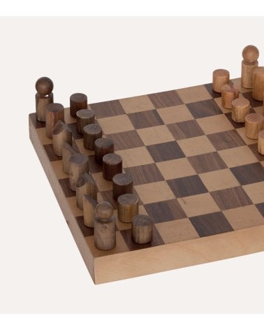 Juego de Ajedrez Decorativo Micka de Madera de Pino y MDF