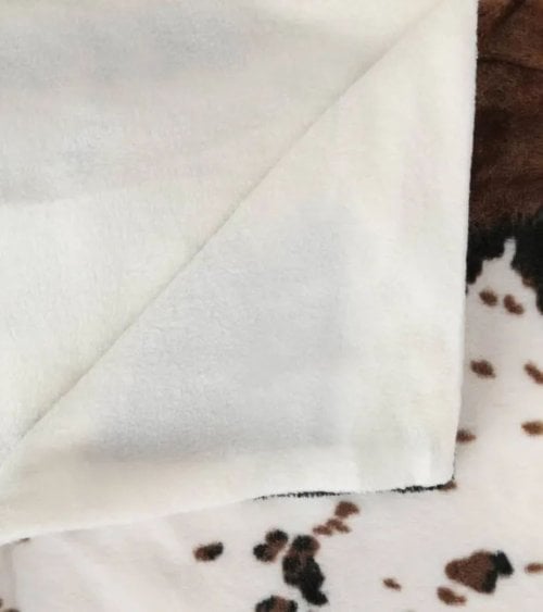 Manta Plaid Animal Print Vaca de Poliéster