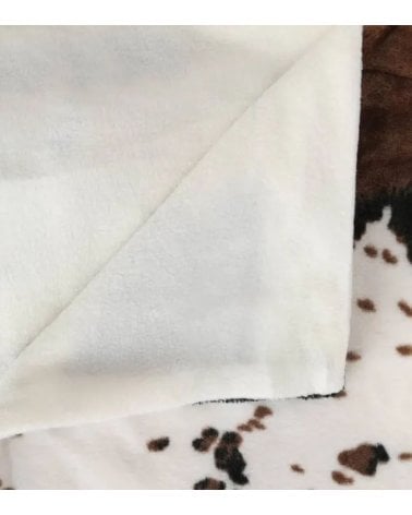 Manta Plaid Animal Print Vaca de Poliéster