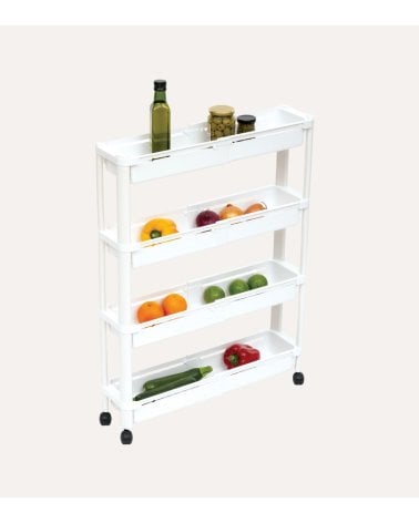 Carrito Auxiliar Extensible con 4 Niveles de Plástico