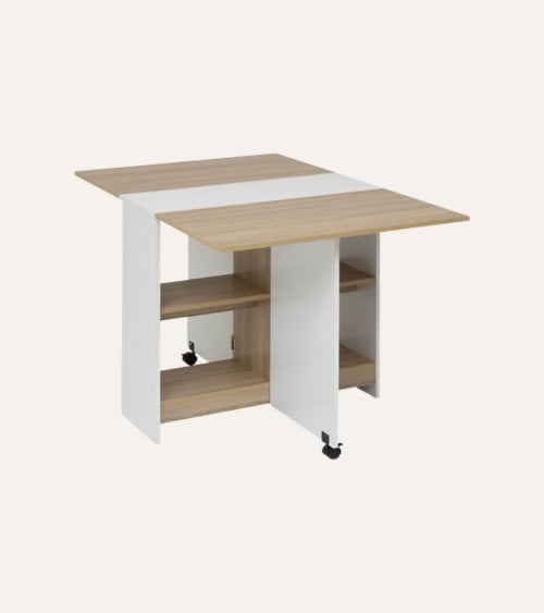 Mesa Plegable Eat Up con Ruedas Estilo Isla de Cocina