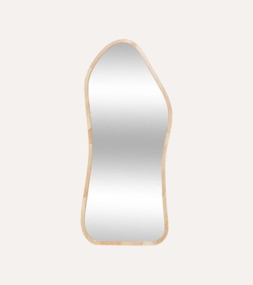 Espejo de Pie Tamy de Madera de Hevea y MDF