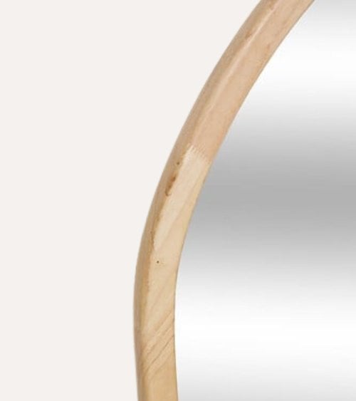 Espejo de Pie Tamy de Madera de Hevea y MDF