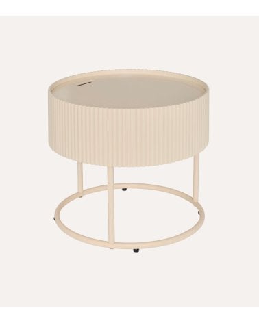 Mesa de Centro Juna con Compartimiento de Metal y MDF
