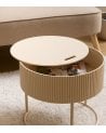 Mesa de Centro Juna con Compartimiento de Metal y MDF