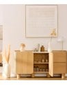 Aparador Homelya con 2 Puertas y 2 Cajones de Madera de Hevea