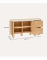 Aparador Homelya con 2 Puertas y 2 Cajones de Madera de Hevea