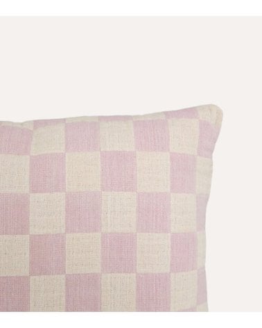 Cojín Rectangular Cuadros Vintage de Poliéster y Algodón