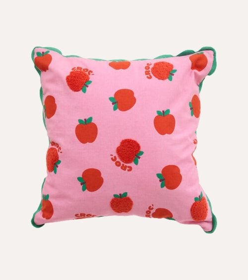 Cojín Infantil Manzanas de Poliéster y Algodón