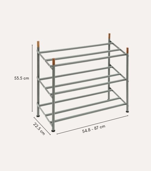 Zapatero Extensible Cassie 6 a 12 Pares de Metal