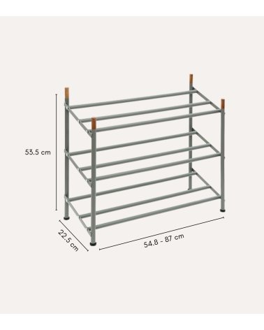 Zapatero Extensible Cassie 6 a 12 Pares de Metal