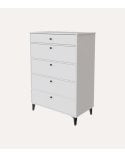 Cómoda Soft con 5 Cajones de Melamina