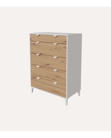 Cómoda Eria con 5 Cajones de Melamina
