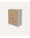 Cómoda Eria con 5 Cajones de Melamina