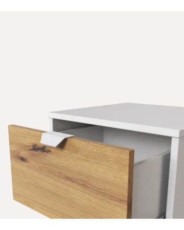 Mesita de Noche Eria con 2 Cajones de Melamina