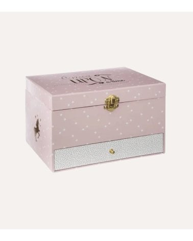 Caja Musical Joyero Infantil con Unicornio de Papel y Cartón