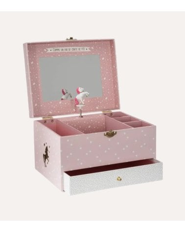 Caja Musical Joyero Infantil con Unicornio de Papel y Cartón