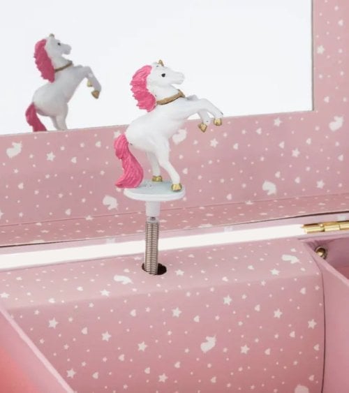 Caja Musical Joyero Infantil con Unicornio de Papel y Cartón