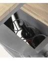 Botellero Estante de Pared Coche de Madera de Acacia y Hierro