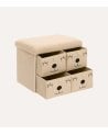 Puff Plegable Infantil Ositocon 4 Cajones de Borreguillo