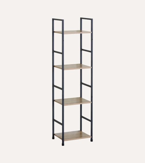 Estantería Alesk de 4 Niveles de MDF y Metal