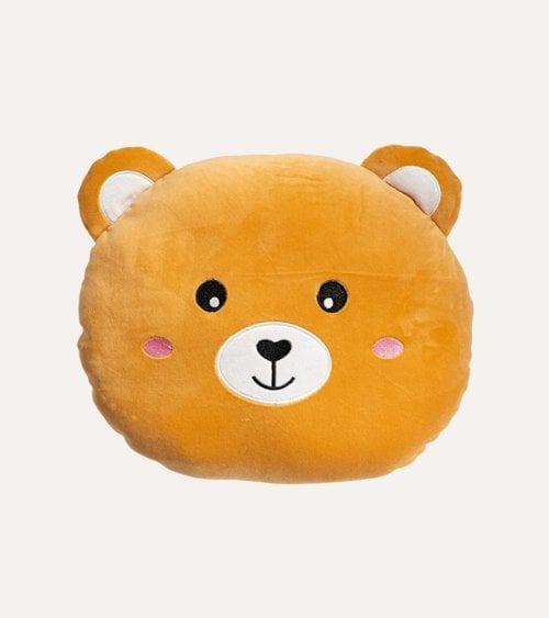 Cojín Infantil Oso Pardo de Poliéster
