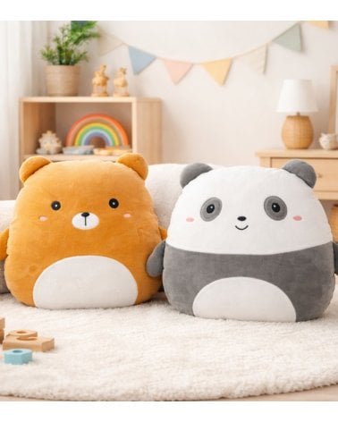 Peluche Squishy Infantil Oso Panda de Poliéster