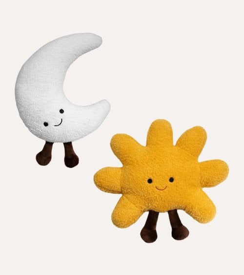 Peluche Infantil Sol o Luna de Borreguillo