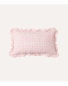 Cojín Rectangular Vichy Cuadros con Fleco de Poliéster y Algodón