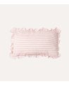 Cojín Rectangular Vichy Rayas con Fleco de Poliéster y Algodón