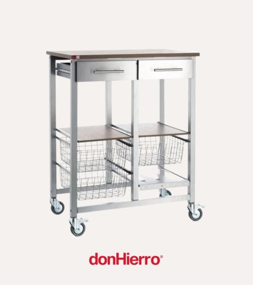 Carro Auxiliar Doble Onda con 2 Cajones de Metal