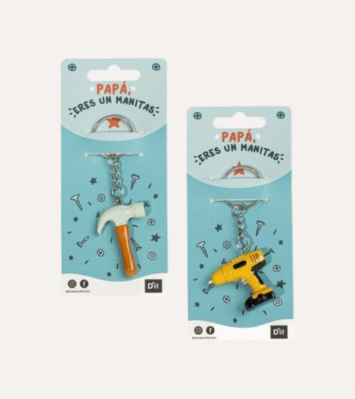 Llavero para Papá Manitas de Poliresina