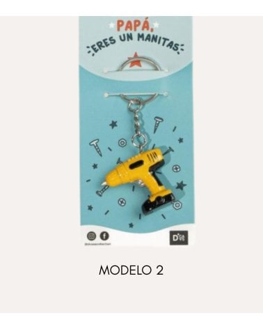 Llavero para Papá Manitas de Poliresina