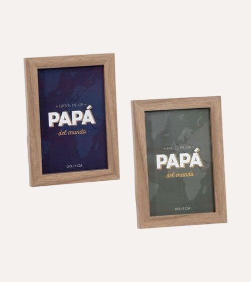 Marco de Fotos para Papá de Madera
