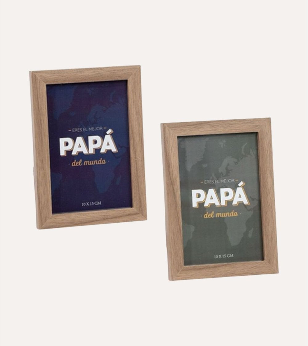 Marco de Fotos para Papá de Madera